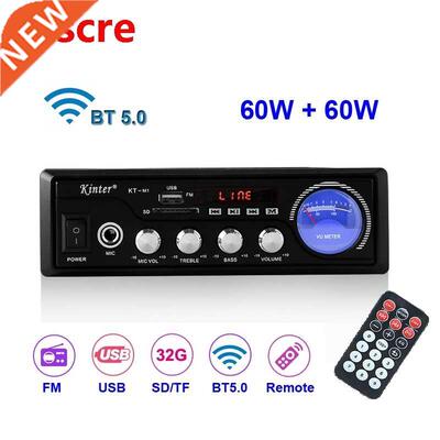 2*60W Bluetooth-Compatible FM Mp3 Player Audio Power AMP Equ