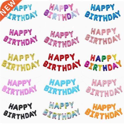 13pcs Hppy Birthdy Decortion Blloons Rose Gold Letter Fo