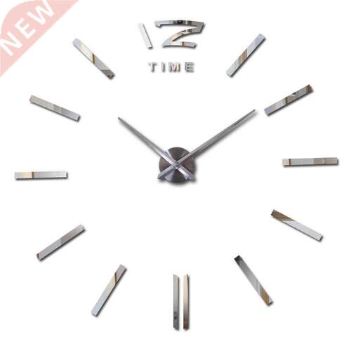 special offer 3d big acrylic mirror wall clock brief  qua