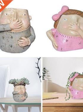 Minimlist Portrit Vses Resin Sculpture Humn Hed Vse