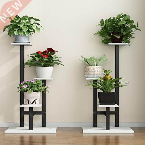 T-shaped Plant Stand Three-layer Flower Stand Iron Flower Po