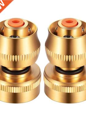 2 Pieces Solid Brass 3/4 Inch Garden Hose Jet Nozzle Quick C