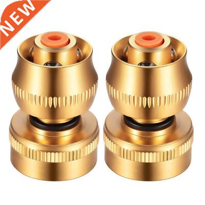 2 Pieces Solid Brass 3/4 Inch Garden Hose Jet Nozzle Quick C