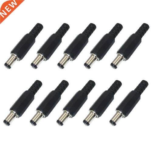 10Pcs 2.1mm x 5.5mm Male DC Power Plug Socket Jack Connector