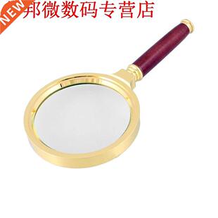 80mm Diameter 5X Optische Lens Palissander Handvat Gold Tone