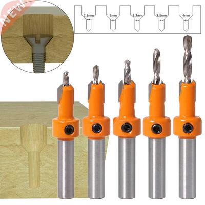 8mm Shank HSS Woodworking Countersink Router Drill Bits Set
