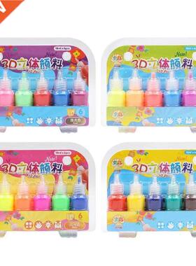6 Colors Kids 3D Acrylic Paint Pigent Set for Children Graf