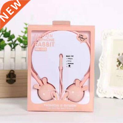 3.5mm Soft Cartoon Rabbit Ear Hook Wired Earphone Sports