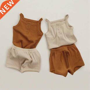 Baby Boy Girl Clothes Summer Soft Cotton Solid Baby ops Tee