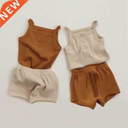 Baby Boy Girl Clothes Summer Soft Cotton Solid Baby ops Tee