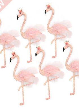 Cute Flamingo Happy Birthday Cake Topper Girls Baby Shower