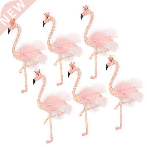 Cute Flamingo Happy Birthday Cake Topper Girls Baby Shower