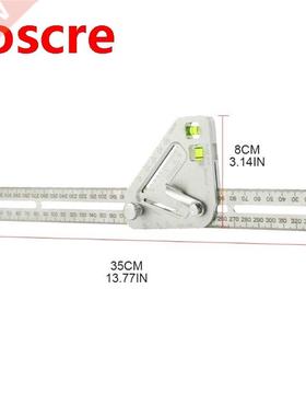 Multifunctional Triangle Angle Ruler Level Protractor Woodwo