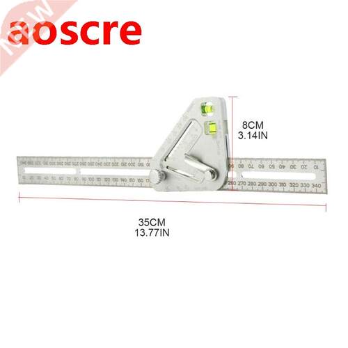 Multifunctional Triangle Angle Ruler Level Protractor Woodwo