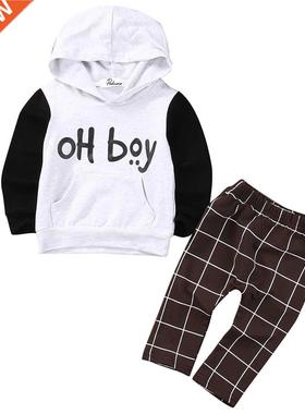 Citgeett 2pcs Toddler Kids Baby Boy Clothes Set OH Boy Hoodi
