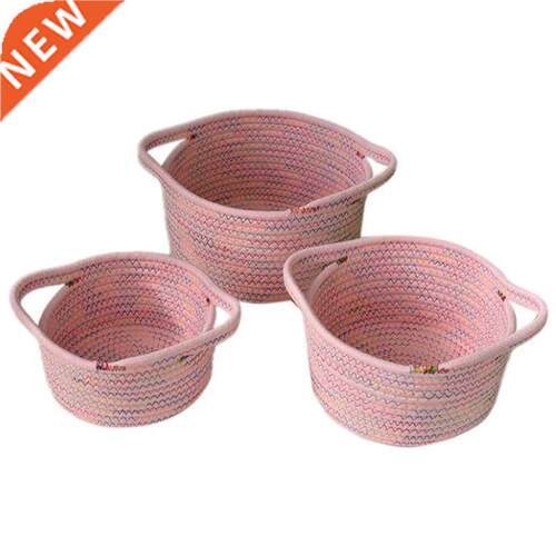 Cotton Woven Storage Basket Desktop Snack Toy Storage Basket