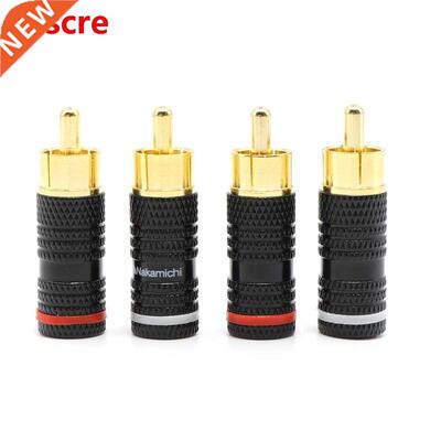 10pcs Nakamichi gold plated rca audio plug,hifi interconnect