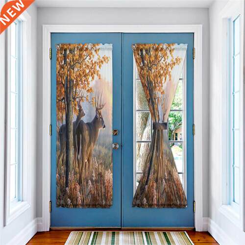 Forest Maple Deer Mon Curtains for Living Room Luxury