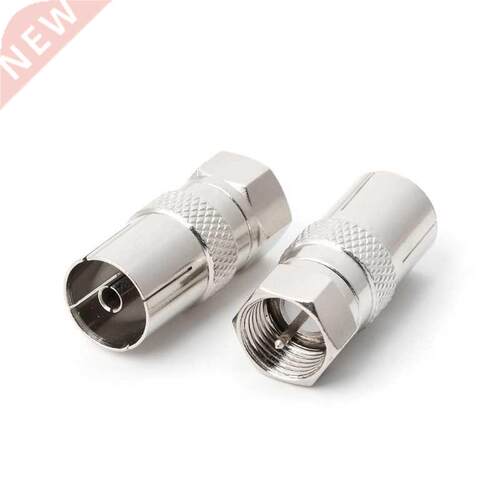 2Pcs F Type Male Plug Connector Socket to RF Coax TV Aerial