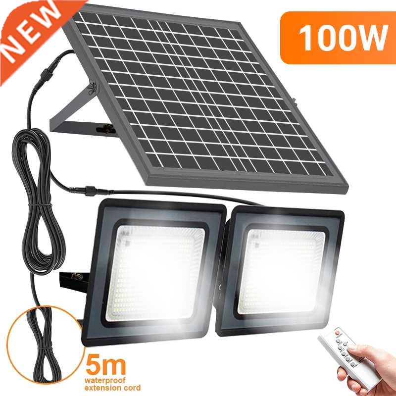 Smart 100W 2 head solar outdoor spotlight Street Lamp IP67 W