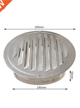 Stainless Steel Exterior Wall Air Vent Grille Round Ducting