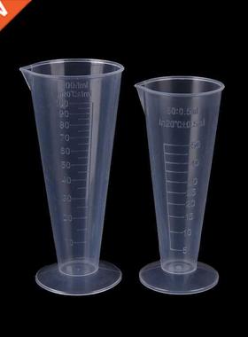 50ml 100ml Plastic Beaker Graduated Measuring Cup For Lab K