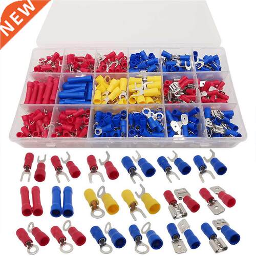 Crimp Terminals Set Cable Lugs Spade Ring Electrical Wire Co