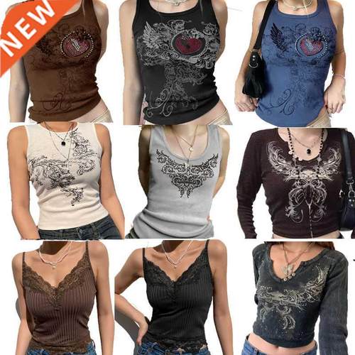 2022 Vintage Clothes Y2k Corset Crop Top Women Cyber Baby Te