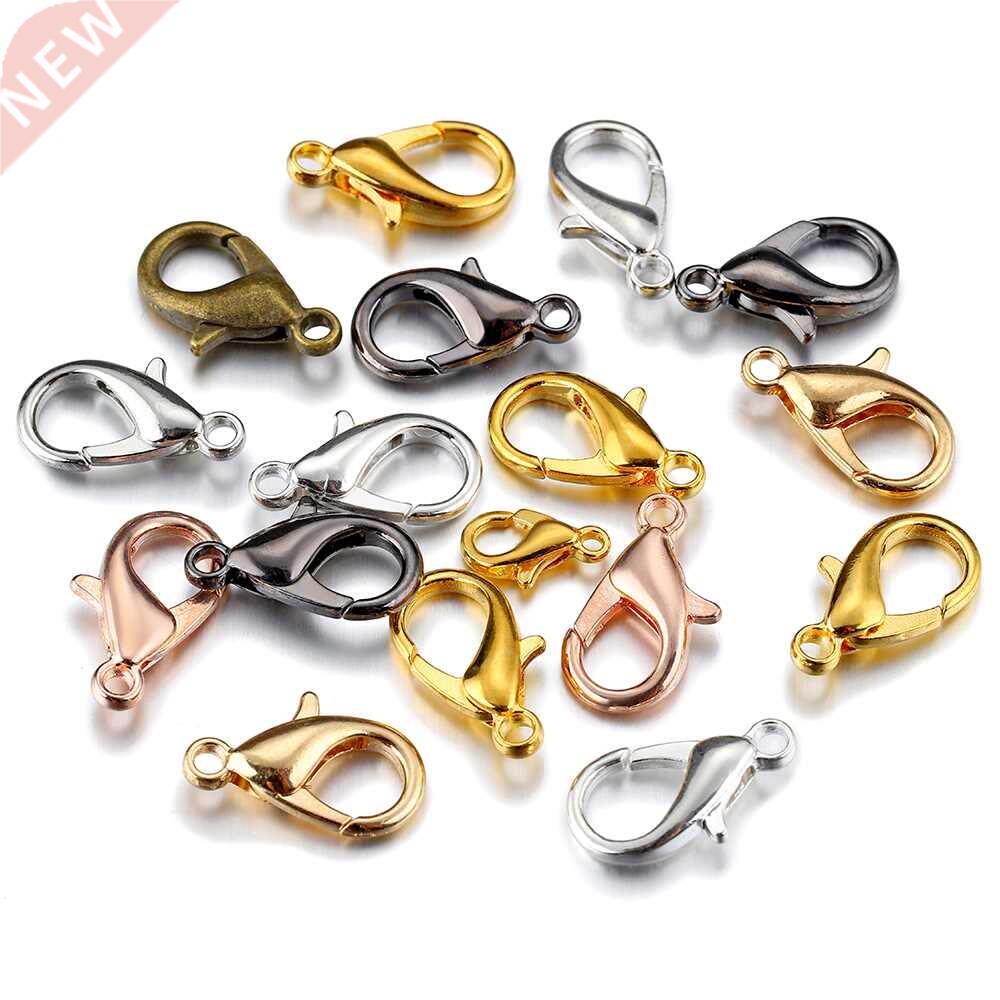 50pcs 10/12/14mm Lobster Clasps Findings For Jewelry Making