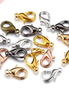 50pcs 10/12/14mm Lobster Clasps Findings For Jewelry Making