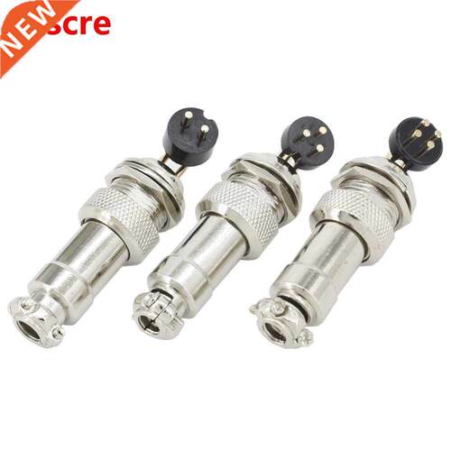 5 Sets GX12-2~6P aviation plug 90 degree curved needle conne