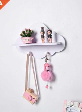 Creative Cloud Shape Wooden Storage Organizer Wall Hanging