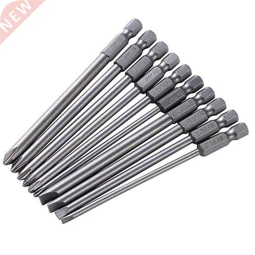 100mm 10Pcs/Set Slotted Phillips Cross Bit Screwdriver S2