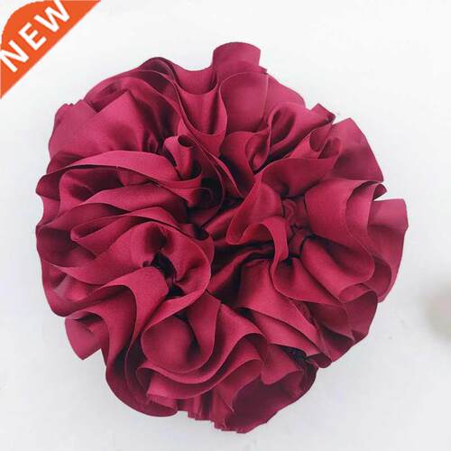 2022 Fashion Solid Color 15Cm Large Satin Elastic Hair Bands