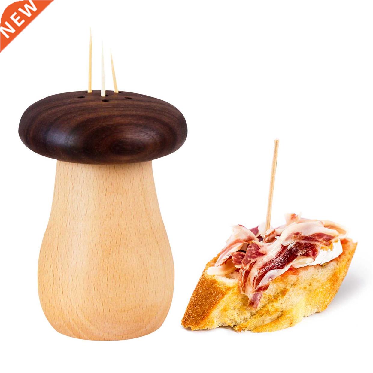 Toothpick Holder Dispenser Wooden Tooth Pick Dispenser With