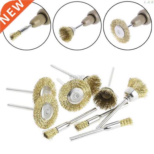 9pcs/lot Brss Brush Wire Wheel Brushes Die Grinder Rotry E