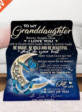 Home Letter Design 3D printing Blankets To My Granddaughter