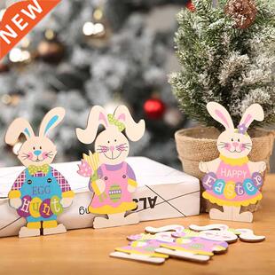 Wooden Ester Rbbit Ornments Hppy Ester Decortions