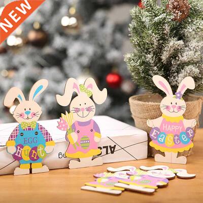 Wooden Ester Rbbit Ornments Hppy Ester Decortions