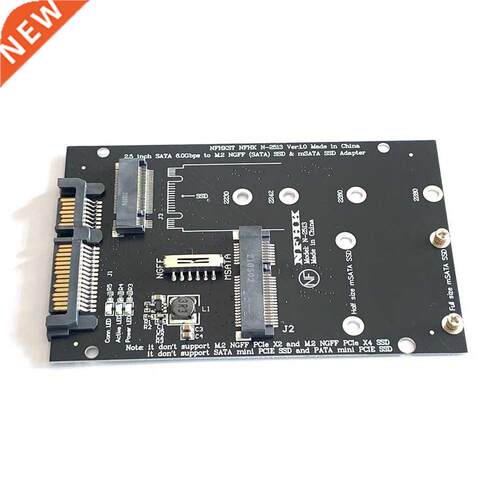 M.2 NGFF mSATA SSD to 2.5-inch SATA3.0 Adapter 2 in 1 SSD Co