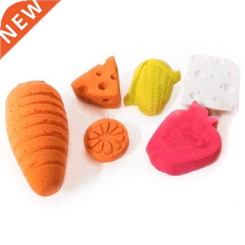 6pcs Funny Small Pet Toy Food Cheese Corn Carrot Shaped