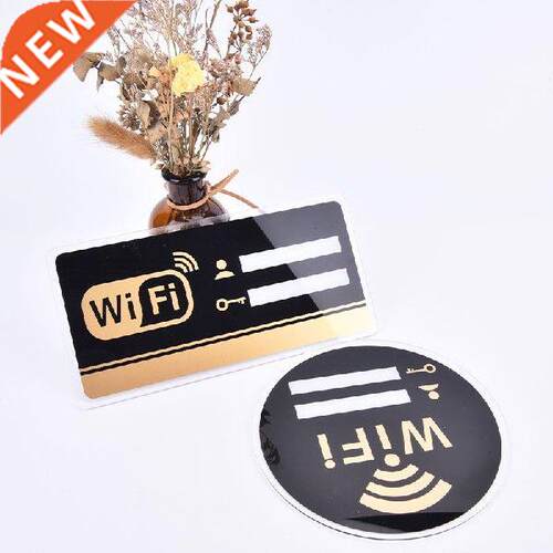 WIFI Sign 3D Acrylic Mirror Wall Sticker Rewritable