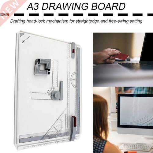 Portable A Drawing Board Table with Parallel Motion Adjusta