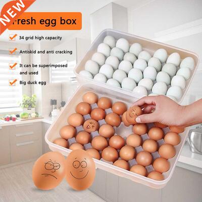 34-Grid Plaic Egg orage Box Portable Container Egg Tray