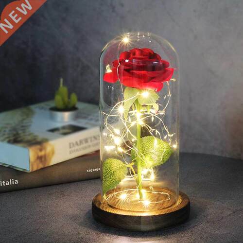 Artificial Flowers Decor Eternal Rose of Beauty and the Beas