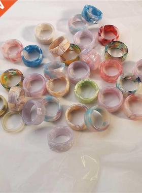 Korea Fashon Vntage Smple Aesthetc Acetate Colorful Acry