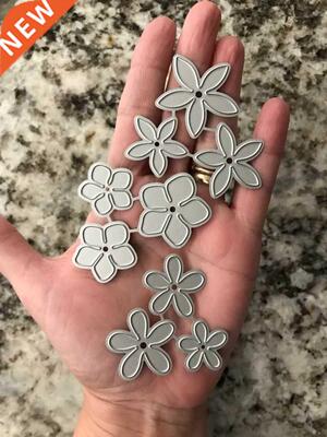 Adv-one Scrapooking Dies Metal 9pcs Flower Stitched Cutting