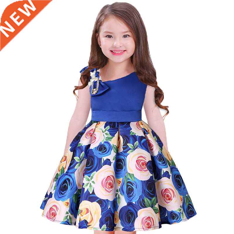 Summer Kids Flower Dresses for Girls Christmas Children Clot