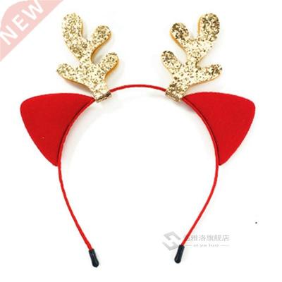 Christmas Headband Antler Xmas Hair Band Clasp Headwear Head