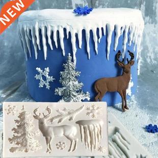 3D Christmas Silicone Fondant Mold Cake Decorating Border